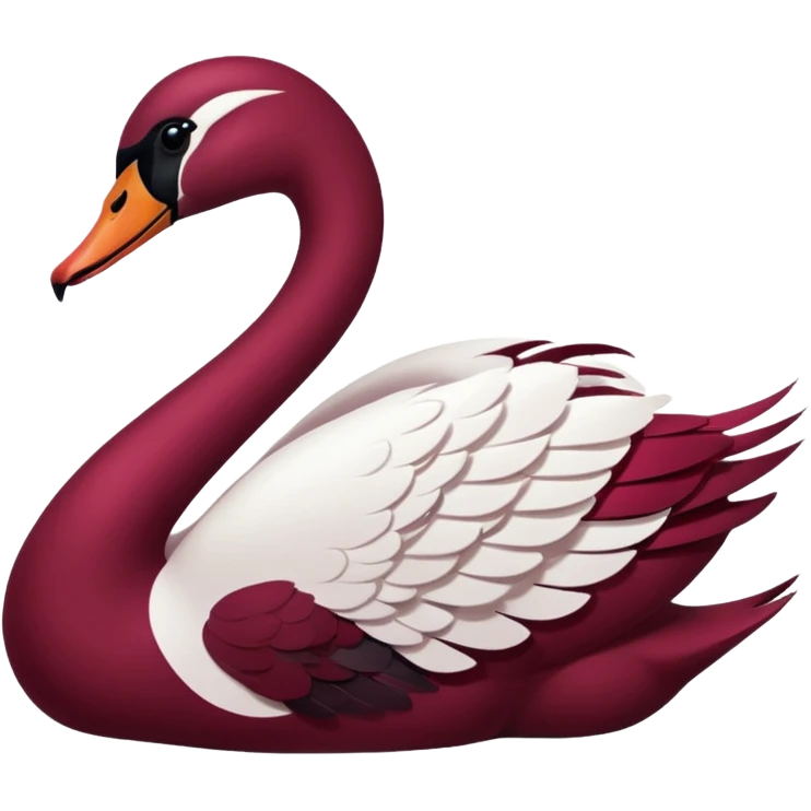 Maroon swan emoji