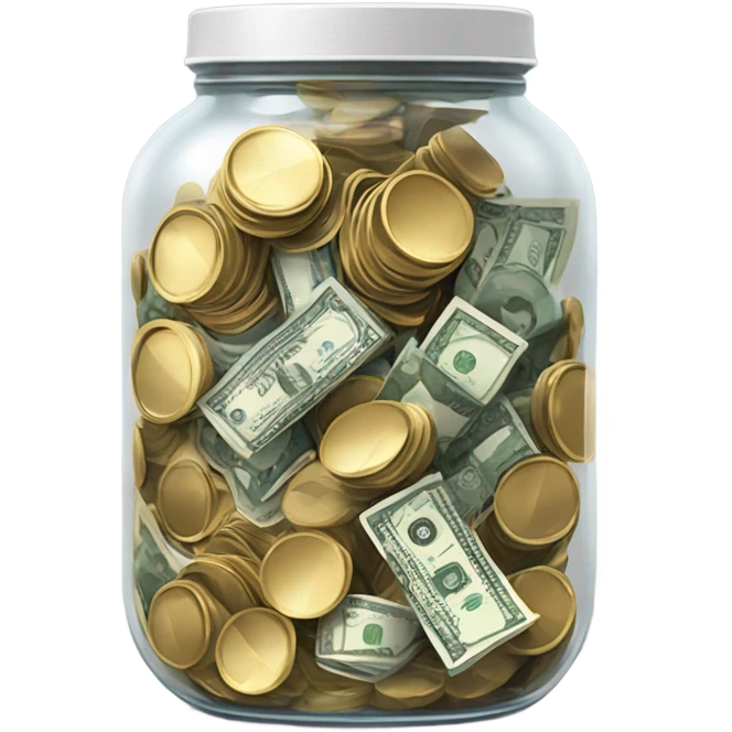 a jar full of money emoji