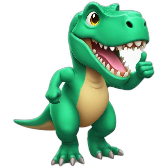 trex doing a thumbs up emoji