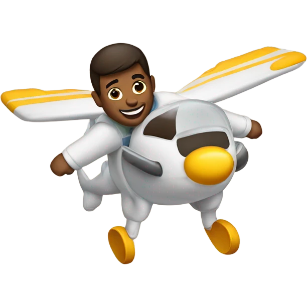 Guy flying emoji