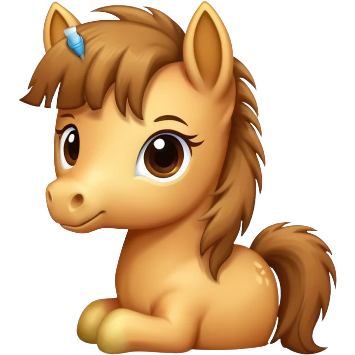 pony being brushed emoji