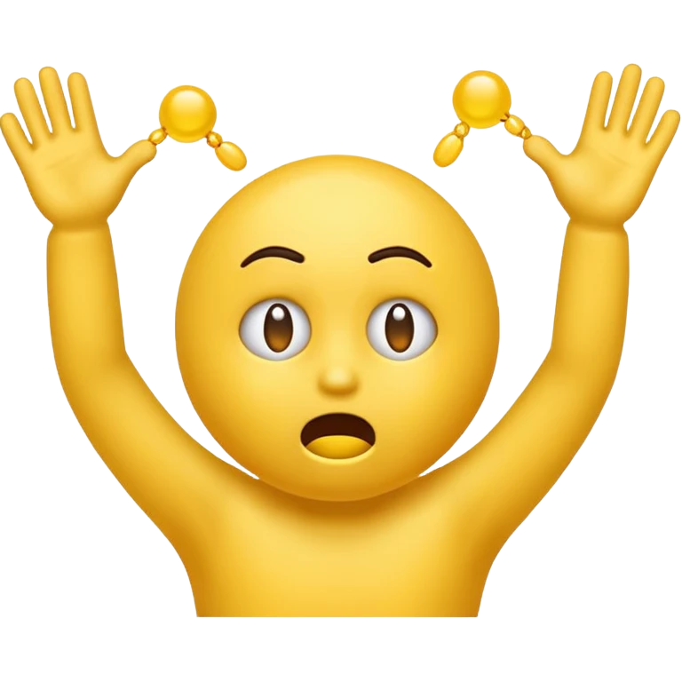 Yellow emoji doing choking emote with hands emoji