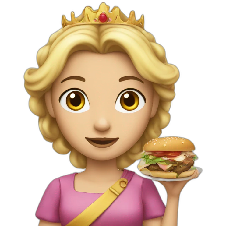 princess with a kebab emoji