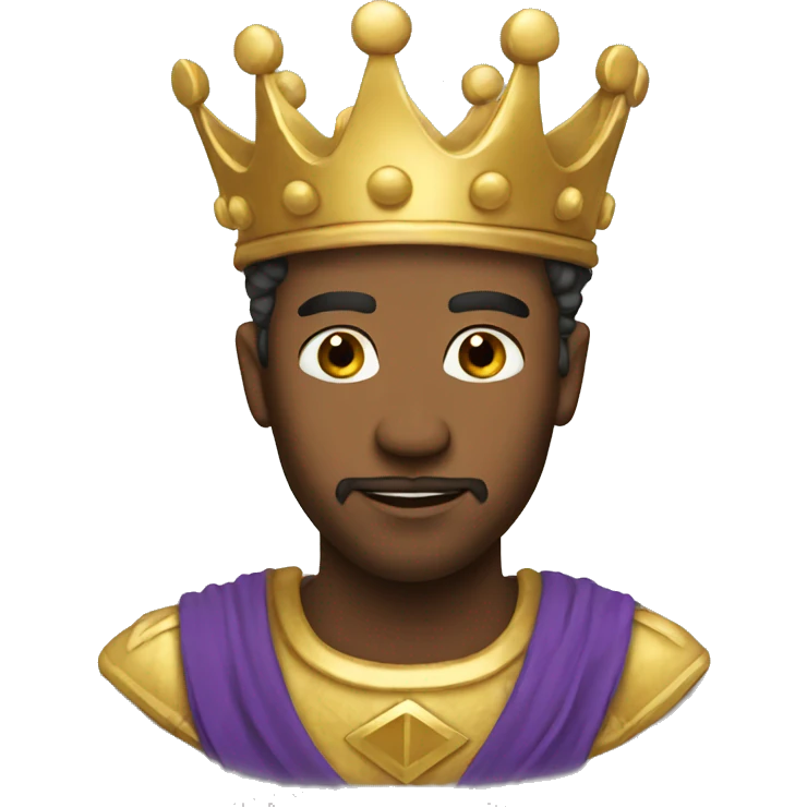 Man with gold crown on head emoji