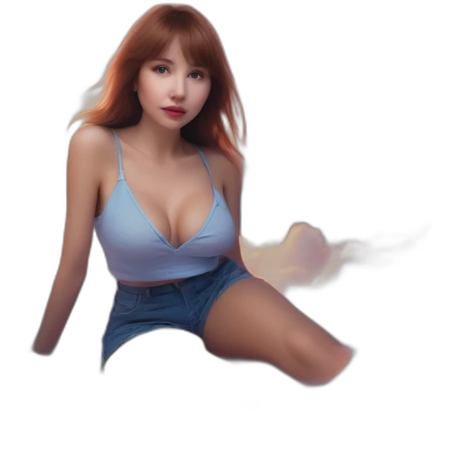 yulia nova vista desde el cielo cuerpo entero fotorrealista intrincado 4k atmosférico sexy detallista marcando emoji