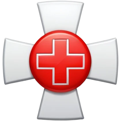 Red Cross medical symbol on white background emoji