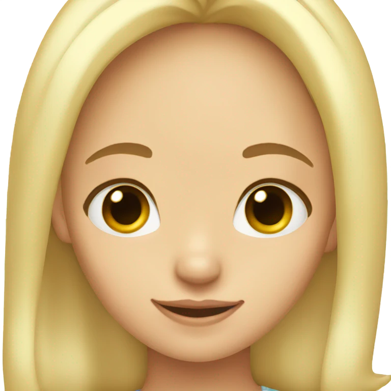 Cute plond hiar girl emoji