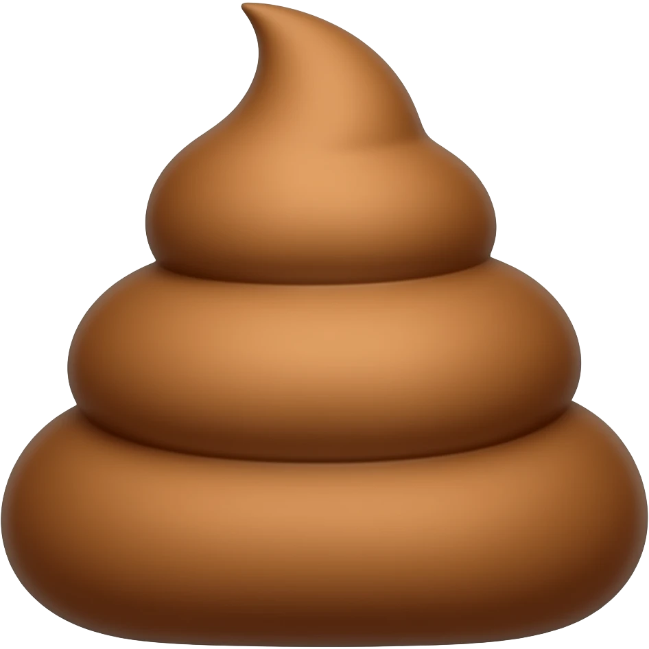 Poo without face emoji
