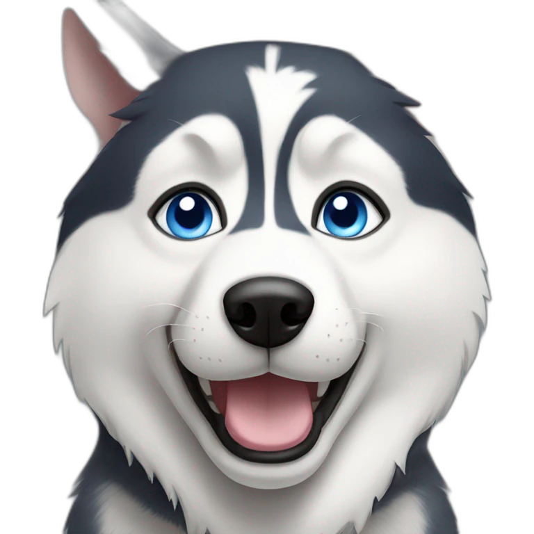 Blue eyed Husky emoji