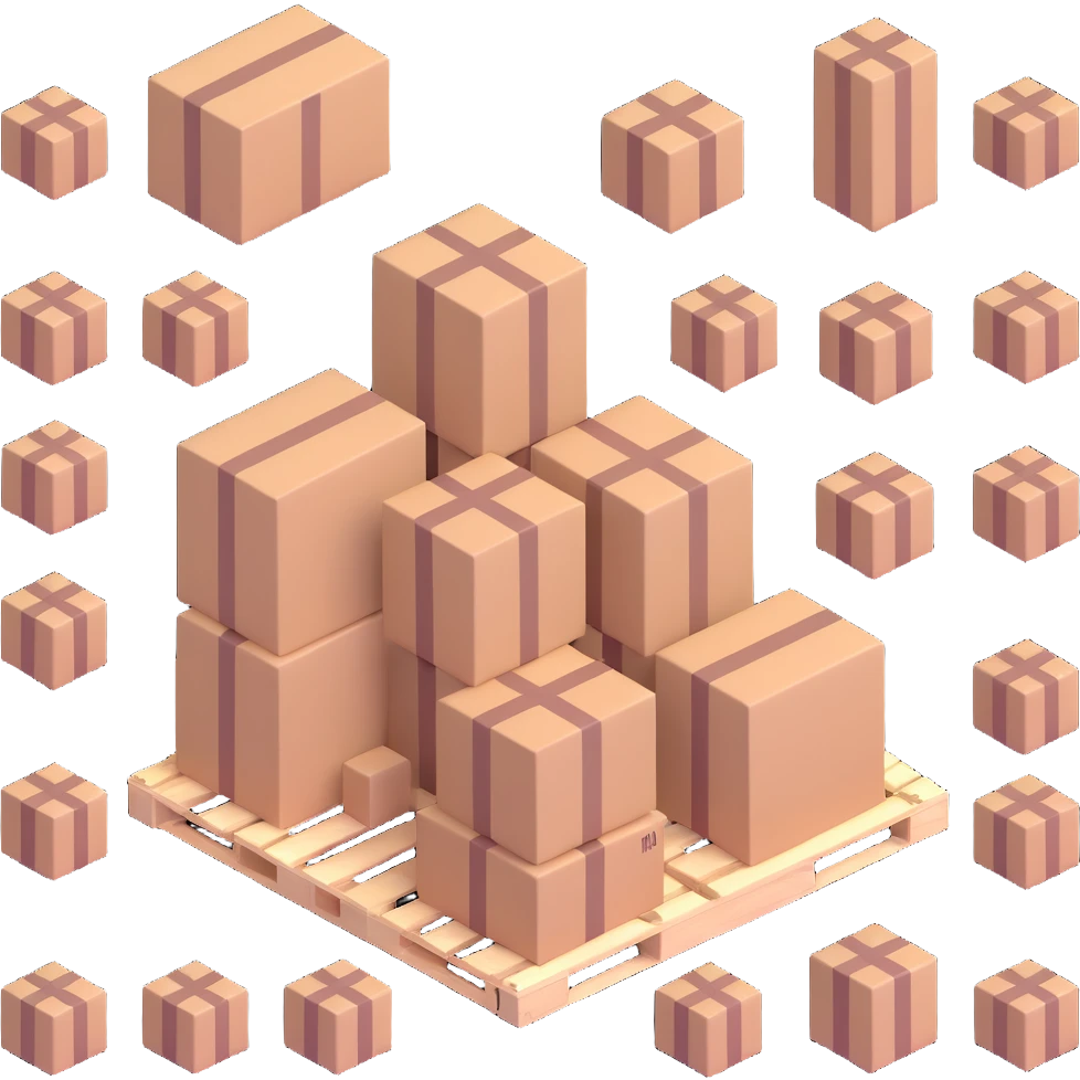 palletized boxes cargo emoji