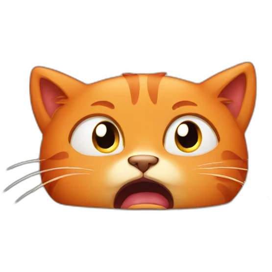 Red cat crying emoji