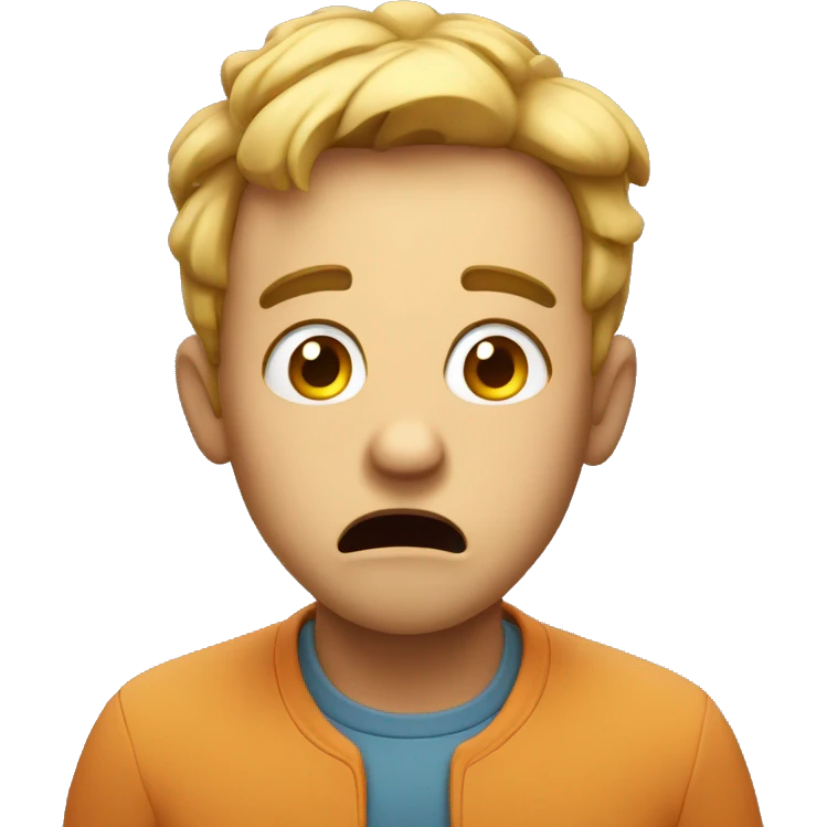 Shocked but happy emoji