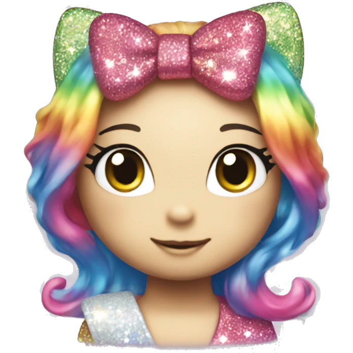 rainbow sparkle hello kitty  emoji