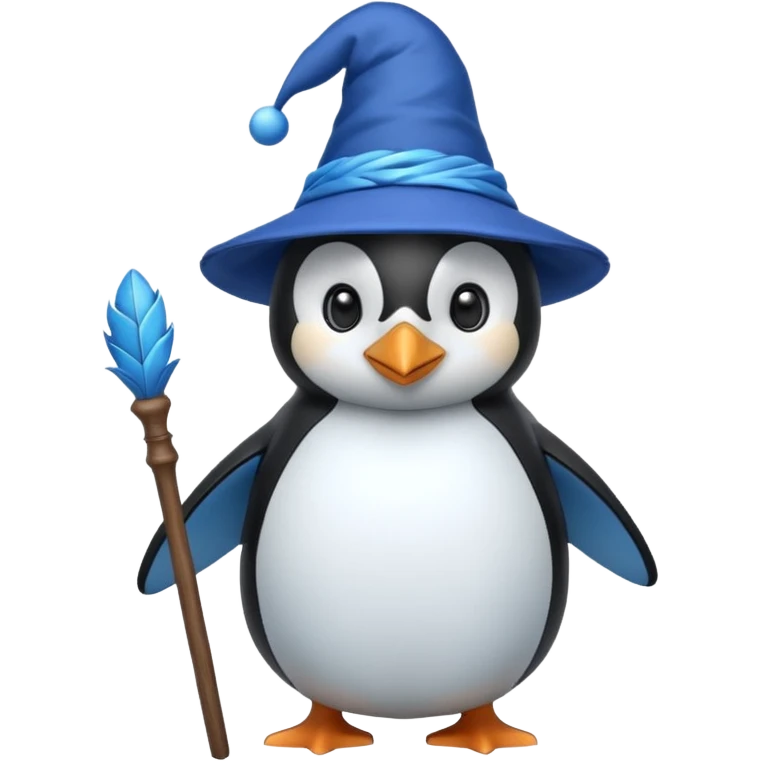 Penguin Wizard emoji