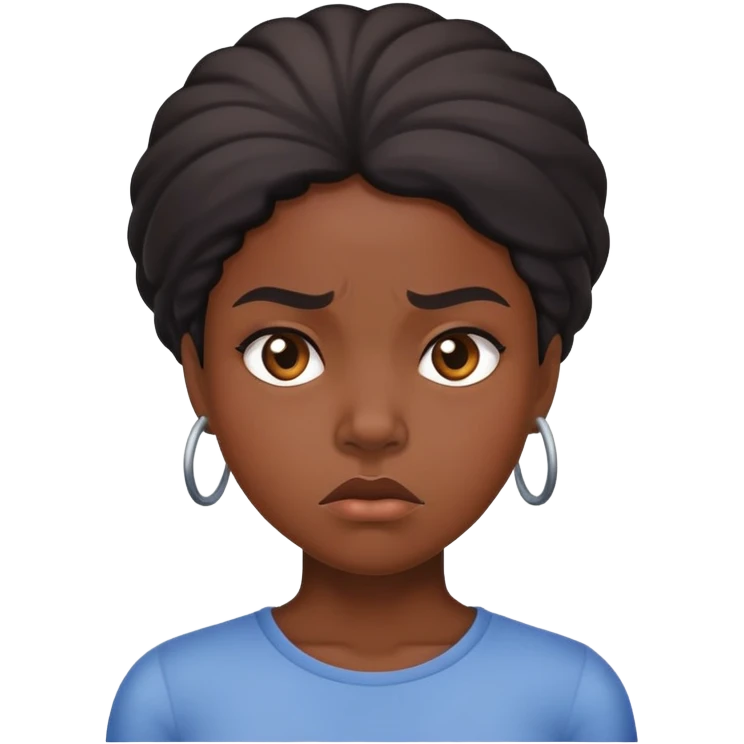 annoyed black girl emoji