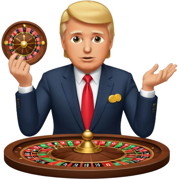 trump , playing roulette big wins emoji