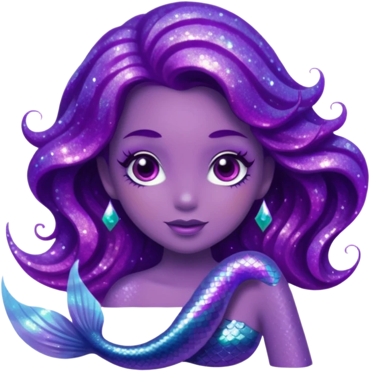 glitter purple mermiad emoji