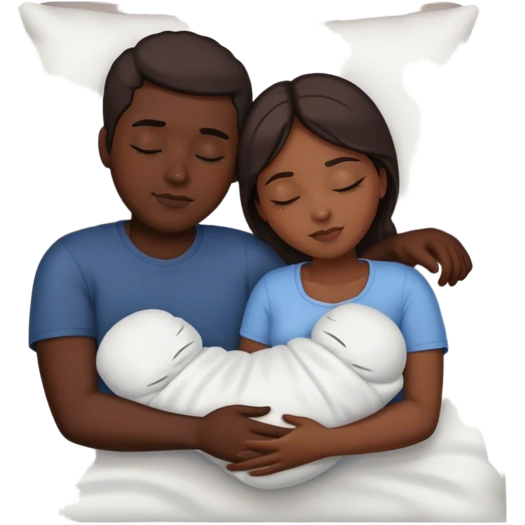 Couples Sleep dark skin emoji