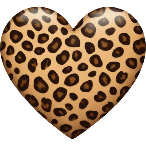 Heart with Leopard Print emoji