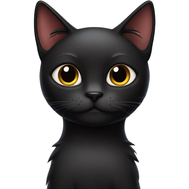 spoiled black cat emoji