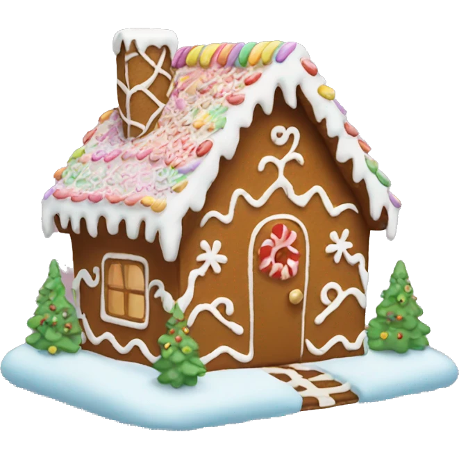 gingerbread house emoji