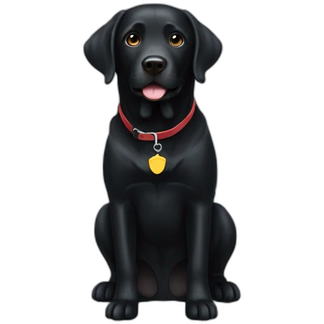 a black labrador who says OK emoji