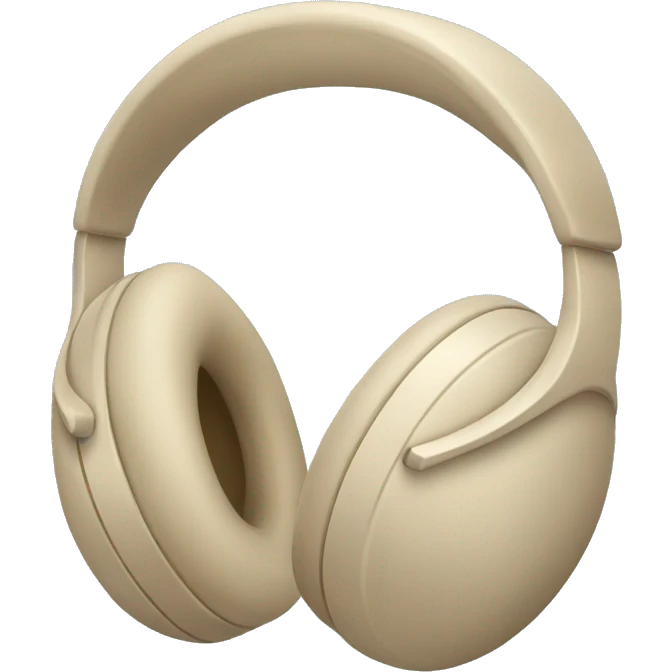 beige headphones emoji