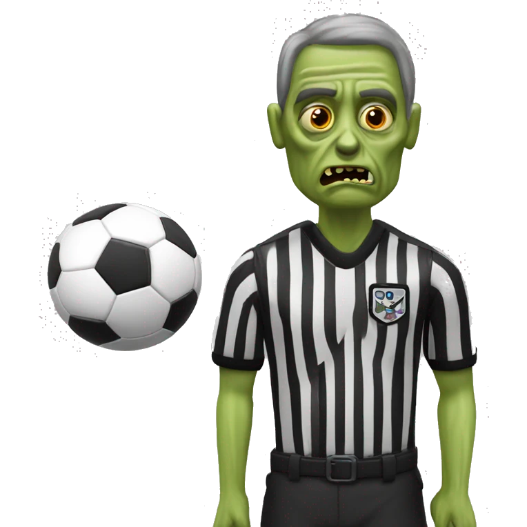 soccer referee zombie emoji