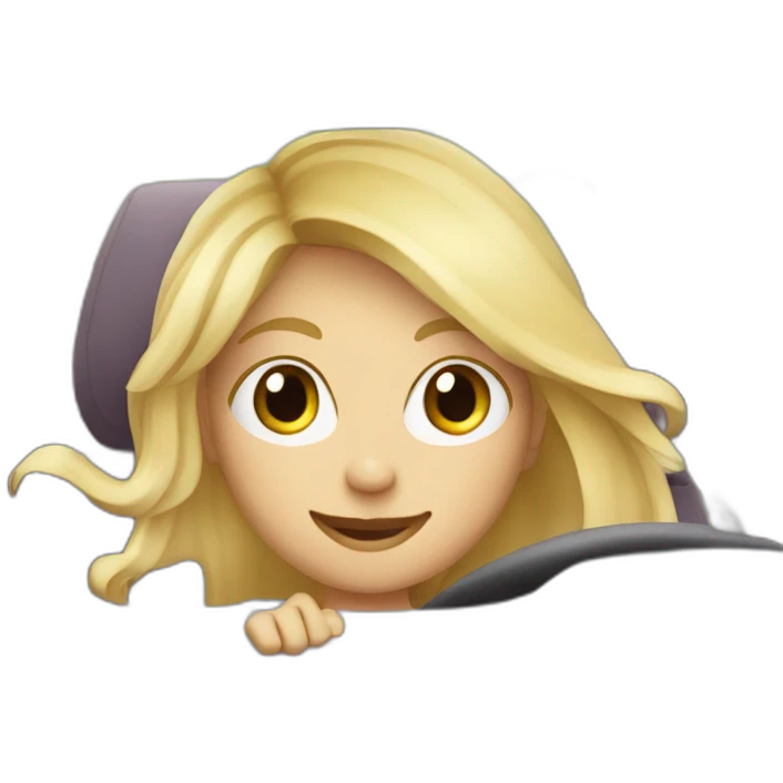 petit blond dans une voiture emoji