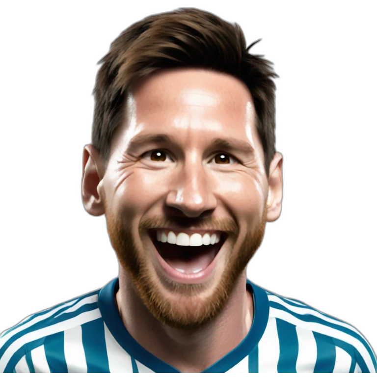 Messi laughing emoji