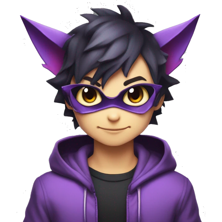 Cool Cute Edgy Dark Black Red Purple Batty Chibi Noibat-Cat-Pokémon-Fakémon-hybrid emoji