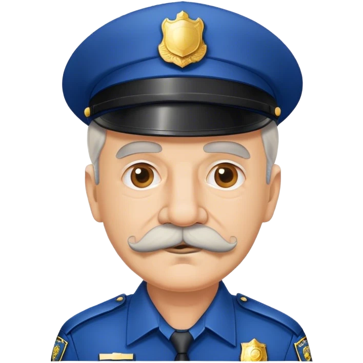 Old man police officer with a mustache  emoji