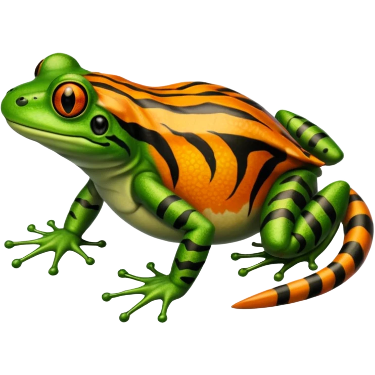Frog with tiger body and scorpion tail emoji