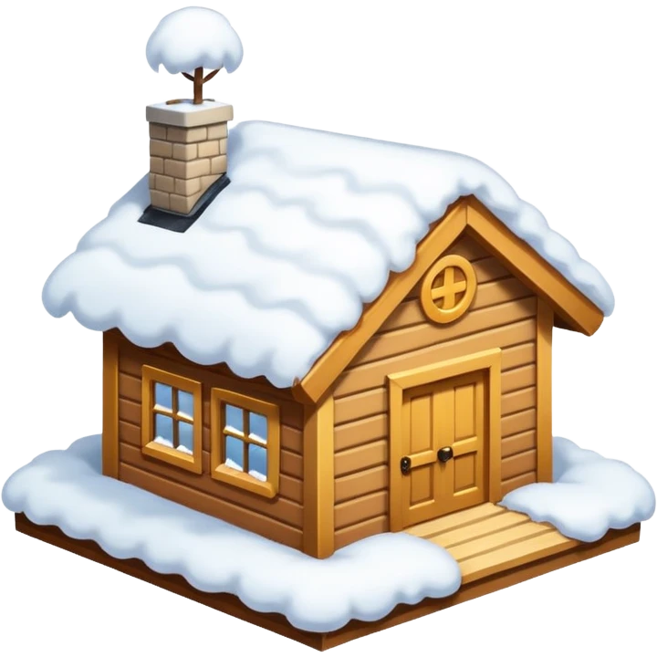  snow that accumulates on the roof  emoji