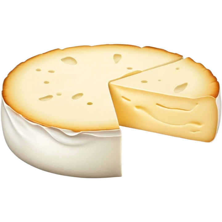 cinematic-realistic-brie-cheese-emoji,-featuring-a-creamy,-soft-ripened-cheese-with-a-delicate-rind-rendered-with-lifelike-detail-and-inviting,-natural-lighting. emoji