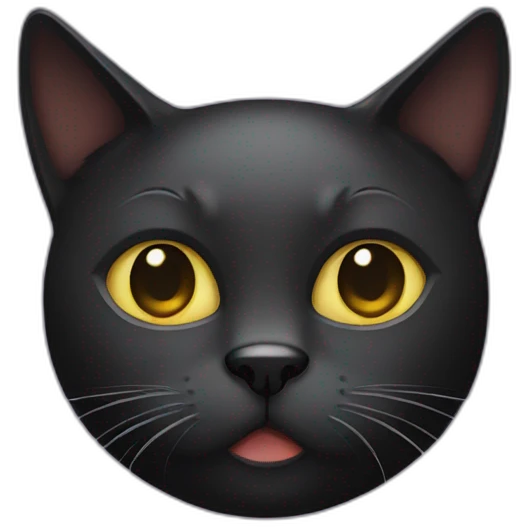 black cat sick emoji