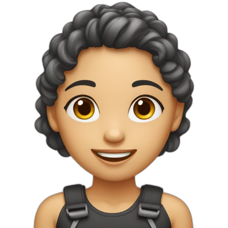 sweet girl with brackets emoji