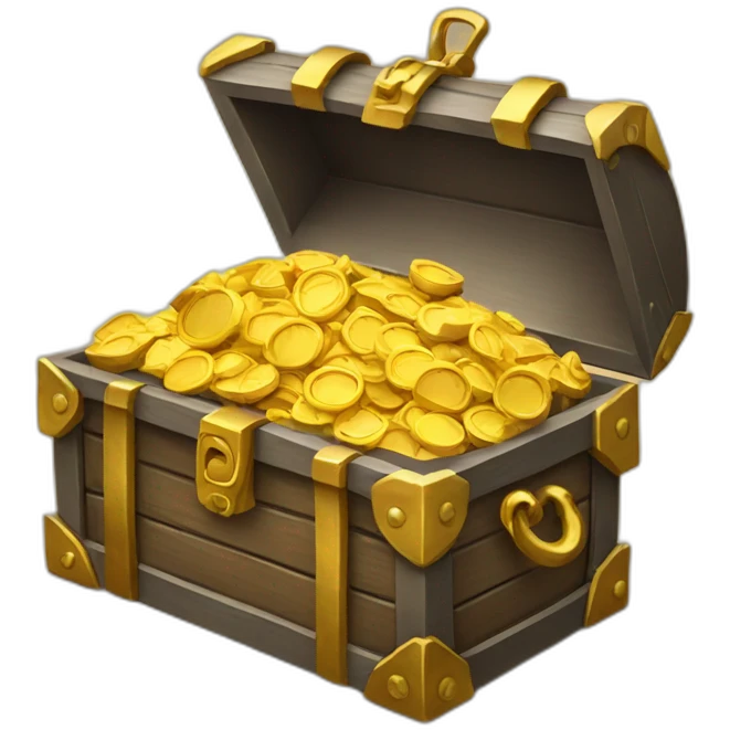 open treasure chest with iphones inside emoji