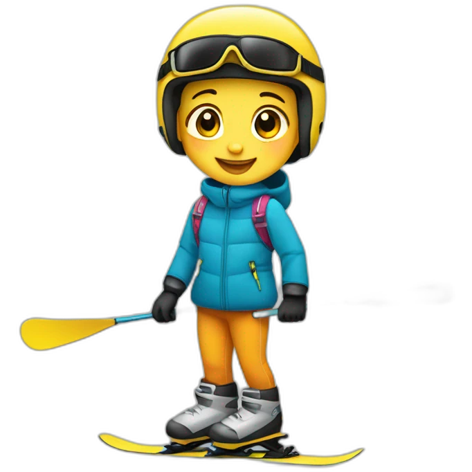 enfant qui fait du ski emoji
