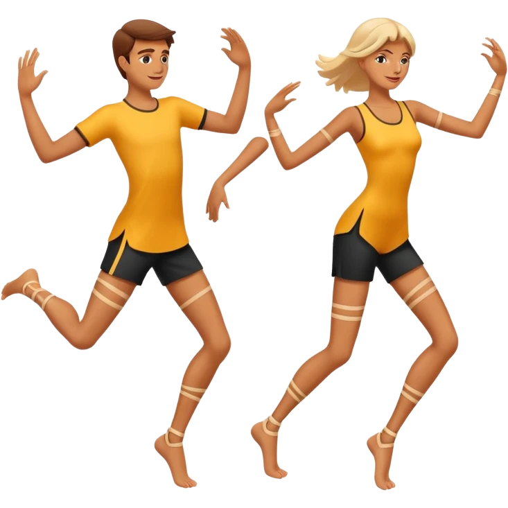 two dancing legs with motion lines emoji