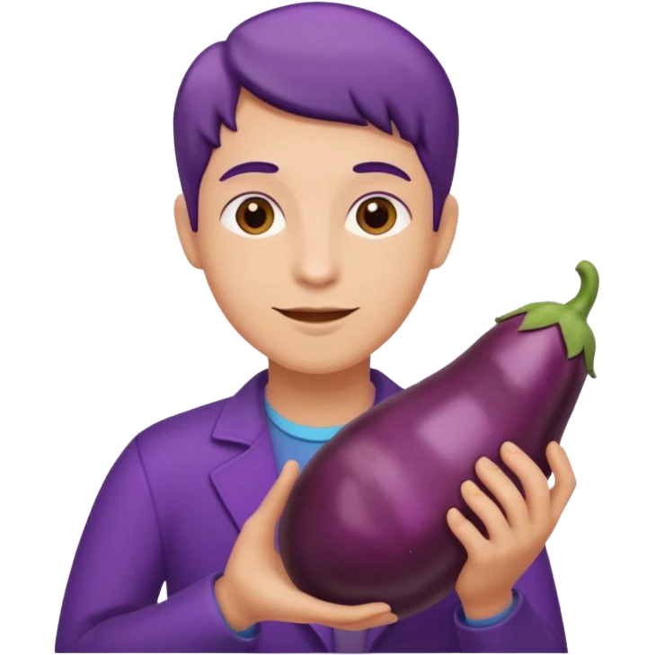 Eggplant shoved into vagina emoji