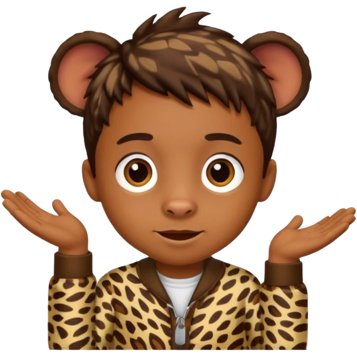 boy with animal print clothes  emoji