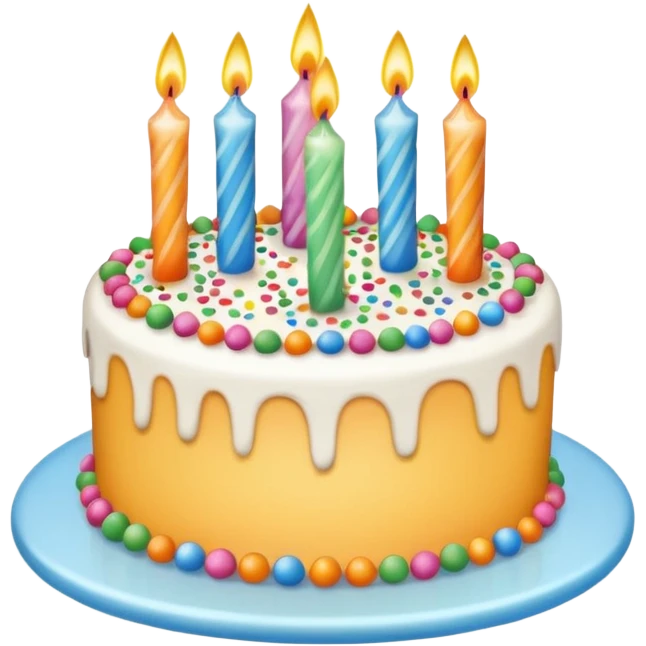 birthday table with cake emoji