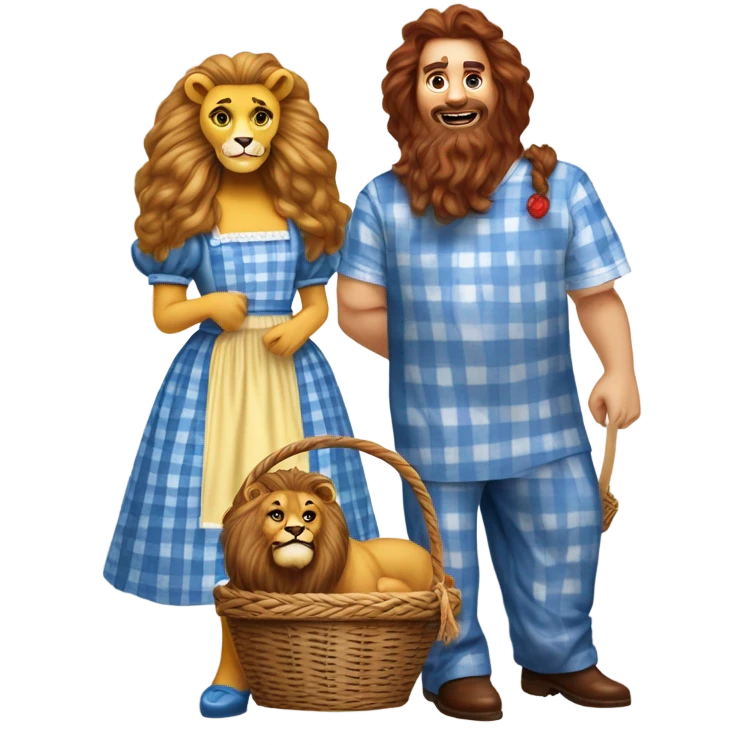 Dorothy and the Cowardly Lion in The Wizard of Oz emoji