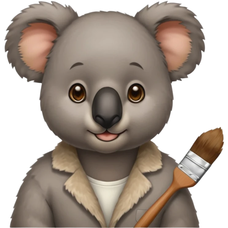 کوالای هنرمند درحال نقاشی emoji