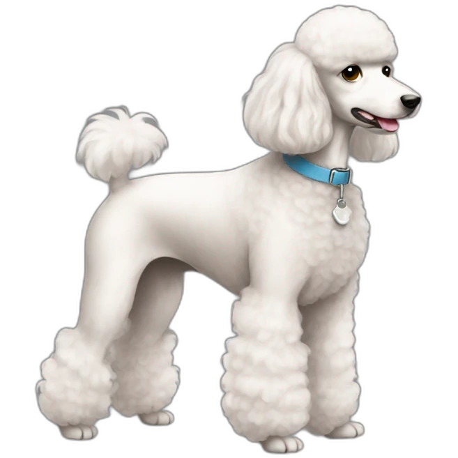 Dog Standart Poodle full body emoji