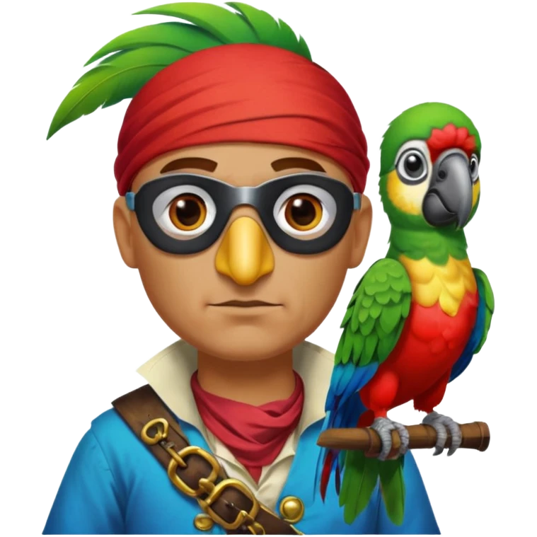 pirate and parrot emoji