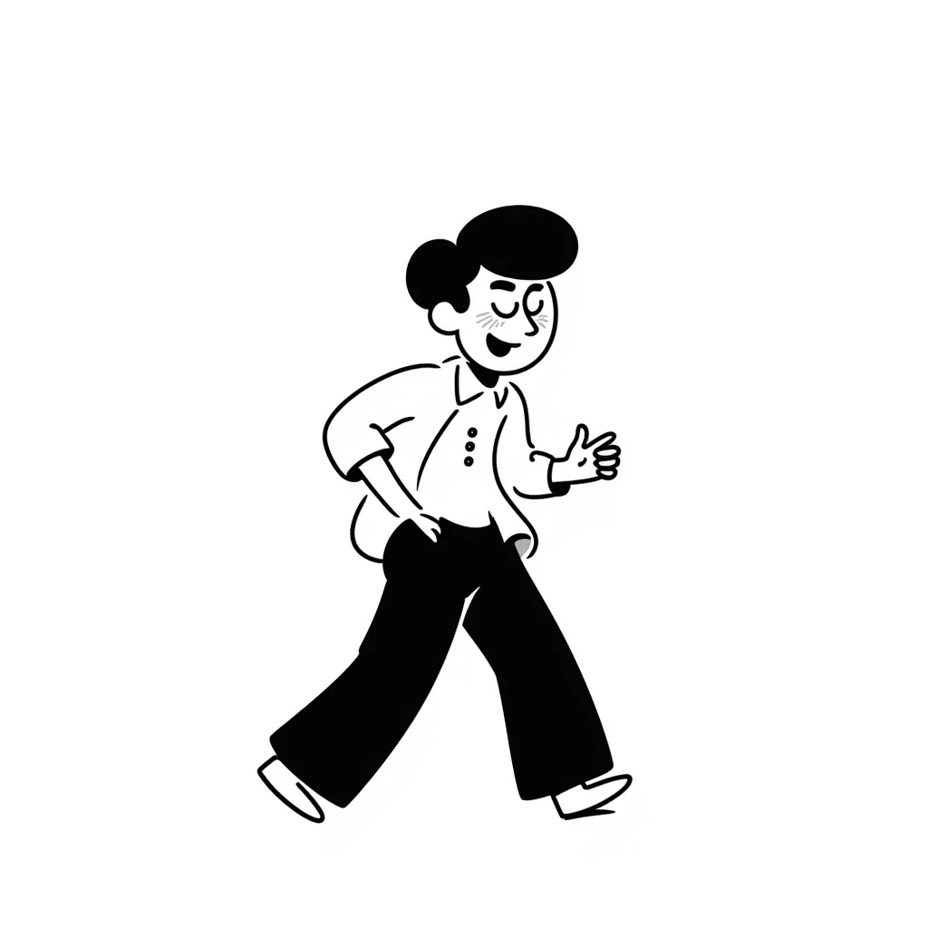 drunk man, hand drawn doodle style emoji