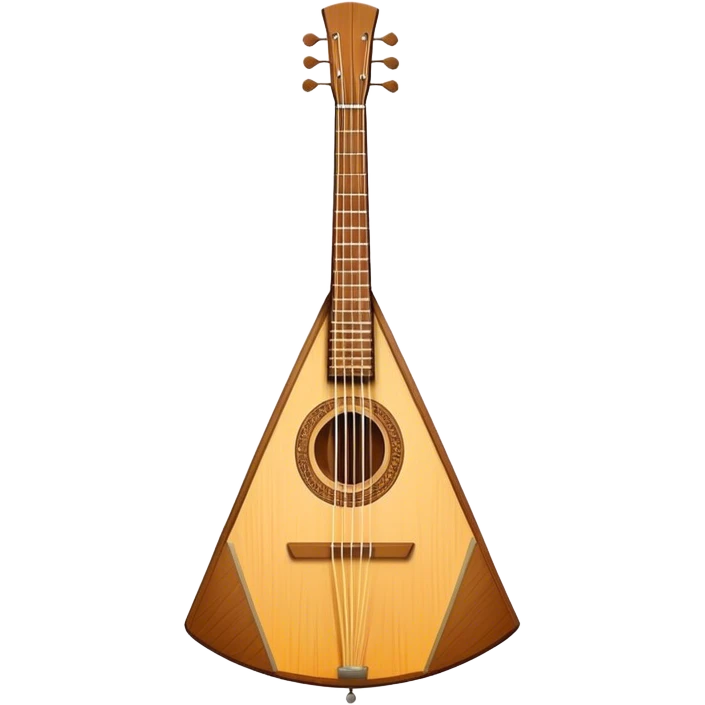 3-string balalaika. The background should be transparent. emoji