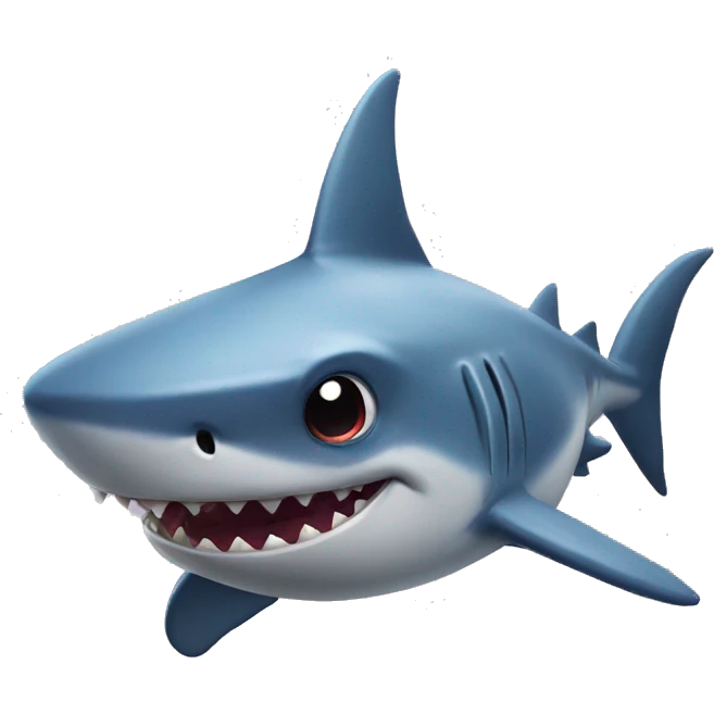 Shark with star eyes emoji